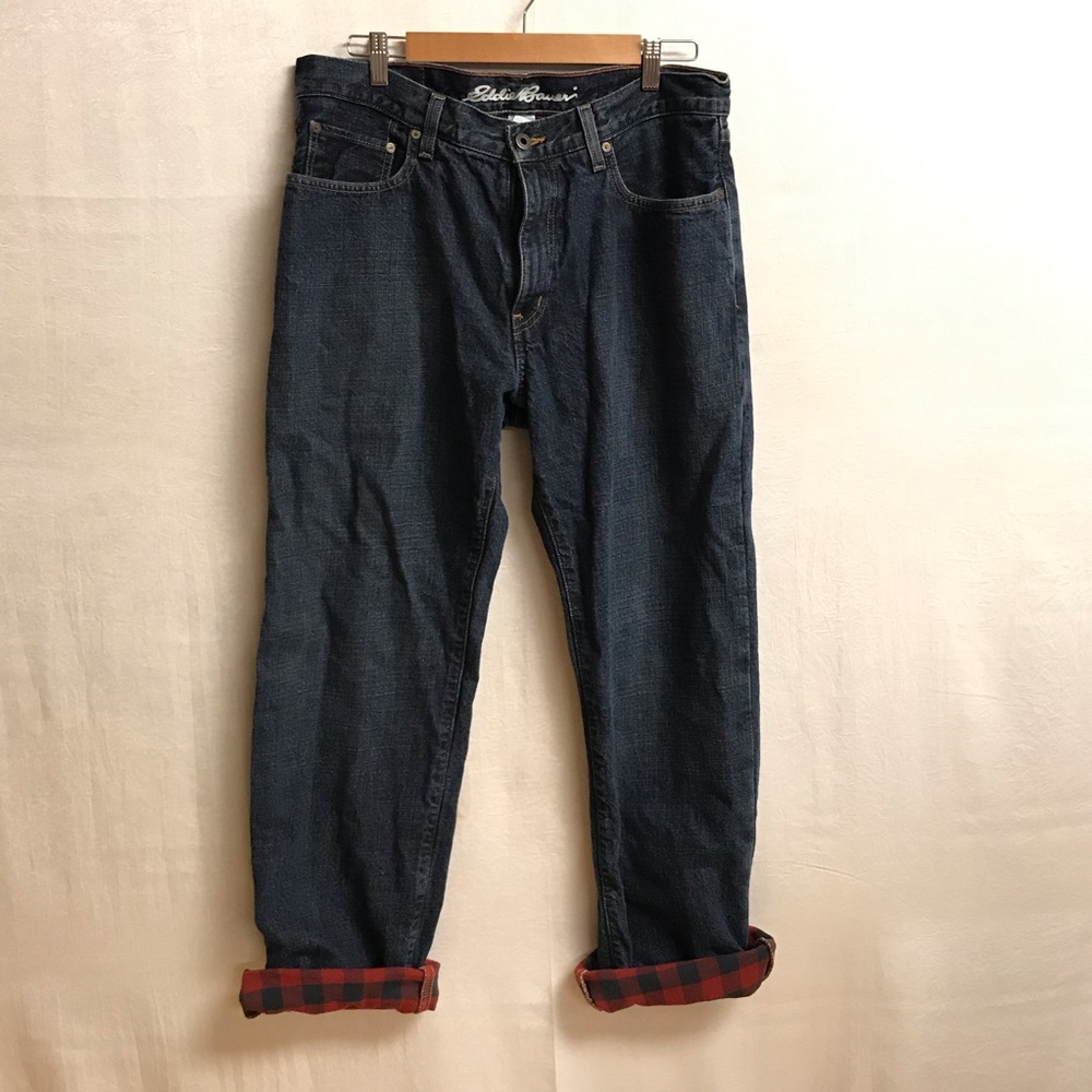 Eddie Bauer Relaxed Fit Flannel Lined Jeans 34x32
